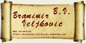 Branimir Veljković vizit kartica